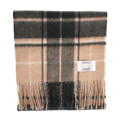 Edinburgh Cashmere Scarf Forrester Black White - Heritage Of Scotland - FORRESTER BLACK WHITE
