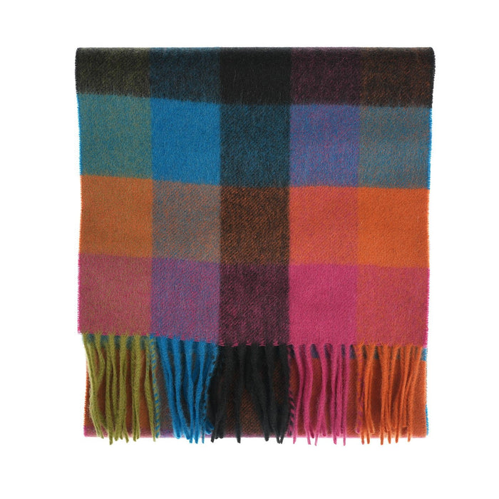 Edinburgh Cashmere Scarf Tartans and Checks - Heritage Of Scotland - 5 SQUARE TARTAN - BRIGHT