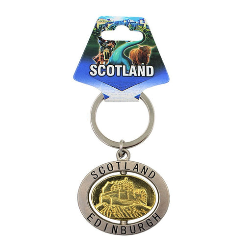 Edinburgh Castle Spinner Key Ring - Heritage Of Scotland - NA