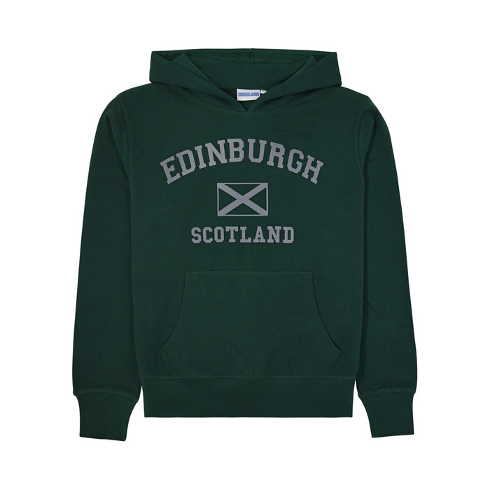 Edinburgh Harvard Reflective Hoodie - Heritage Of Scotland - BOTTLE GREEN