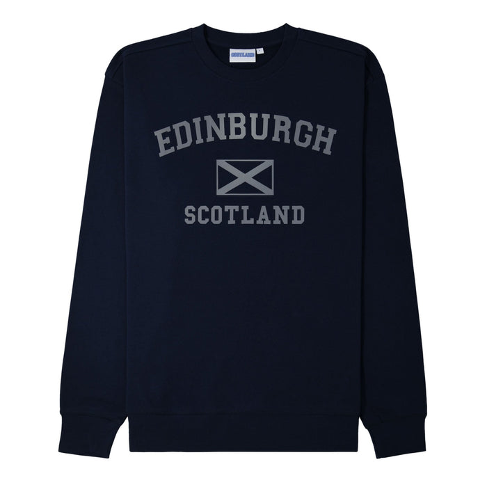 Edinburgh Harvard Reflective Sweatshirt - Heritage Of Scotland - NAVY