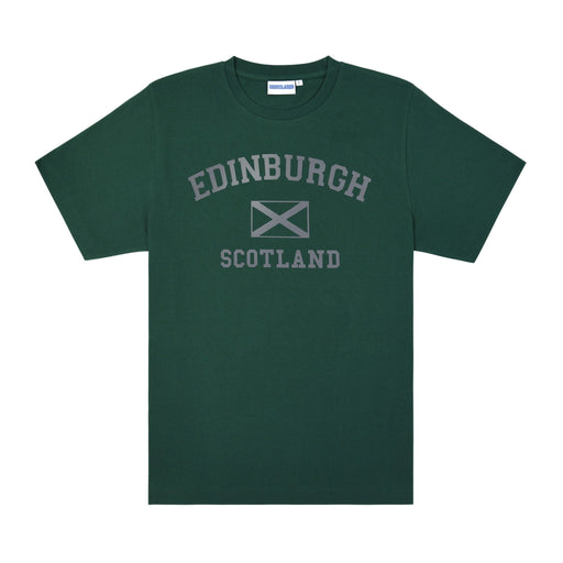 Edinburgh Harvard Reflective T-Shirt - Heritage Of Scotland - BOTTLE GREEN