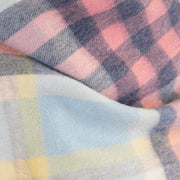Edinburgh Lambswool Chequer Tartan Stole – Pastel Pink - CHEQUER TARTAN - PASTEL PINK - Heritage Of Scotland -