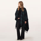 Edinburgh Lambswool Long Tartan Cape - Black Watch - Heritage Of Scotland -