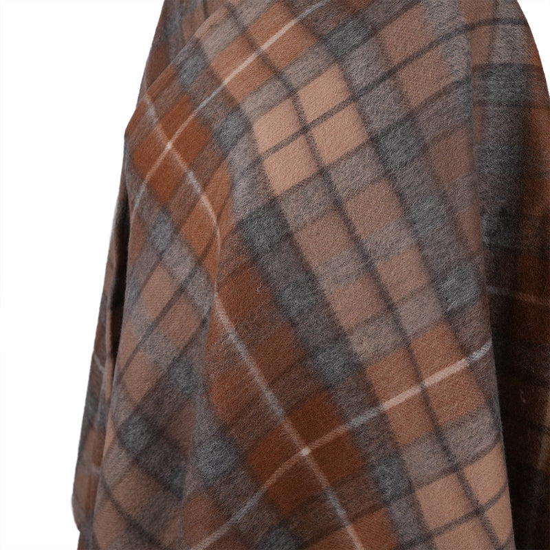 Edinburgh Lambswool Long Tartan Cape Buchanan Natural - Heritage Of Scotland - BUCHANAN NATURAL