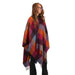 Edinburgh Lambswool Long Tartan Cape - Heritage Of Scotland - CHECKERS - ORANGE/PINK