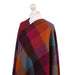 Edinburgh Lambswool Long Tartan Cape - Heritage Of Scotland - CHECKERS - ORANGE/PINK