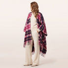Edinburgh Lambswool Long Tartan Cape - Cragg Check Eminence - Heritage Of Scotland -