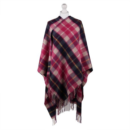 Edinburgh Lambswool Long Tartan Cape Cragg Check Eminence - Heritage Of Scotland - CRAGG CHECK EMINENCE