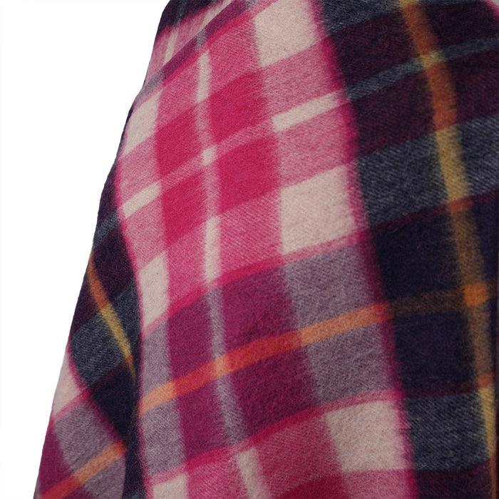 Edinburgh Lambswool Long Tartan Cape Cragg Check Eminence - Heritage Of Scotland - CRAGG CHECK EMINENCE
