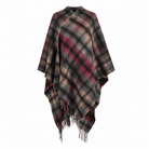 Edinburgh Lambswool Long Tartan Cape - Graded Block Check - Dress Black - Heritage Of Scotland -