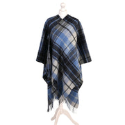Edinburgh Lambswool Long Tartan Cape - Mill Check Eclipse - Heritage Of Scotland - MILL CHECK ECLIPSE