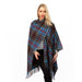 Edinburgh Lambswool Long Tartan Cape Mill Check Eclipse - Heritage Of Scotland - MILL CHECK ECLIPSE