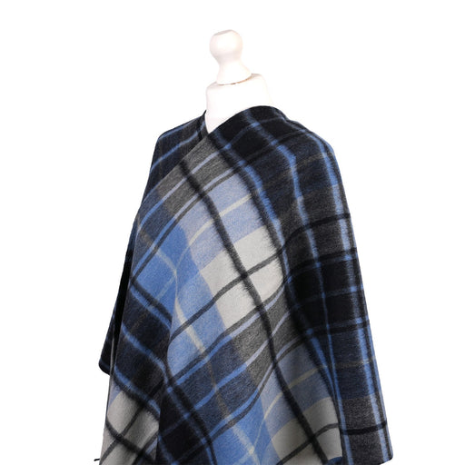 Edinburgh Lambswool Long Tartan Cape - Mill Check Eclipse - Heritage Of Scotland - MILL CHECK ECLIPSE