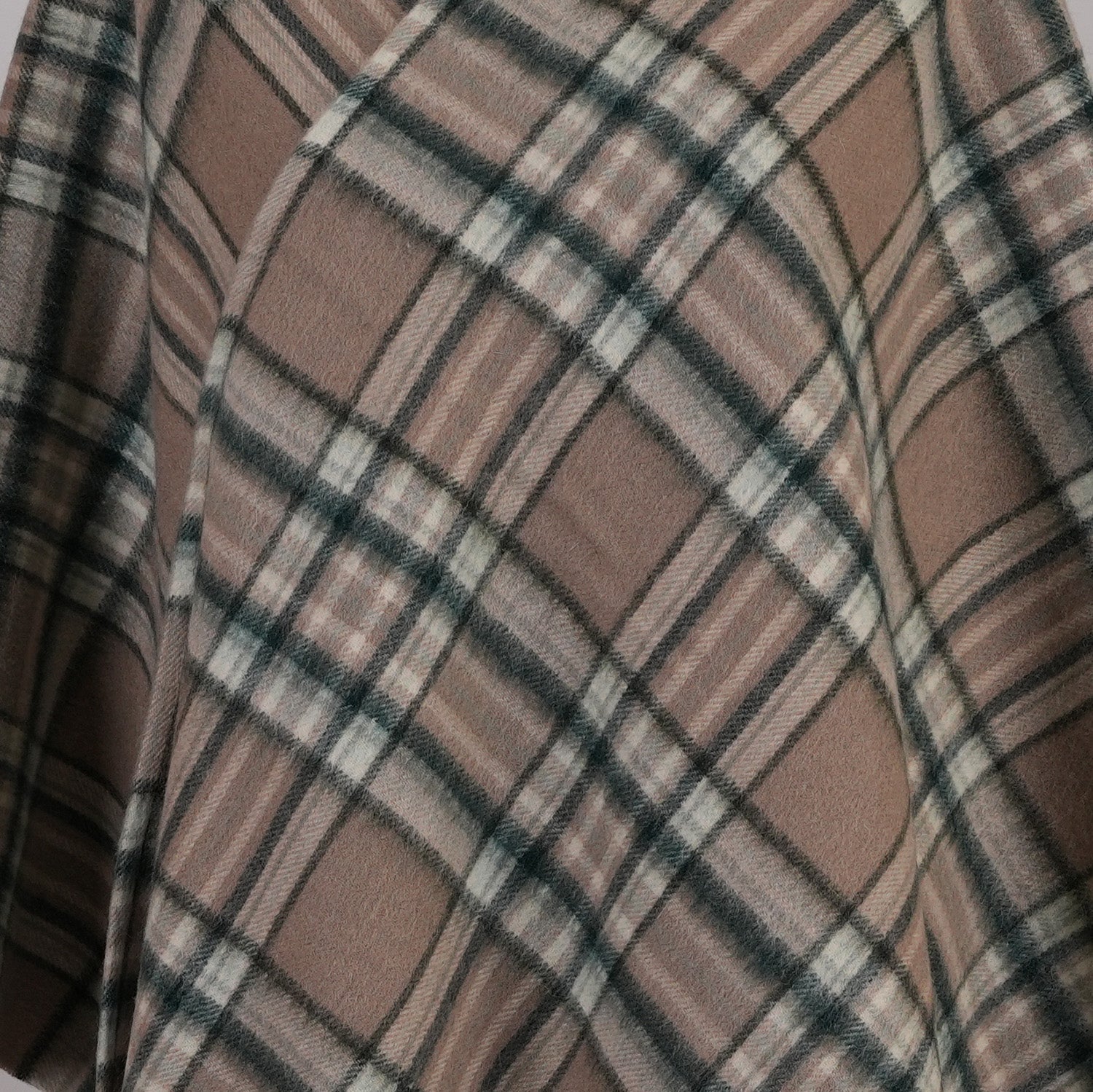 Edinburgh Lambswool Long Tartan Cape - Royal Stewart Vintage Pink - Heritage Of Scotland - ROYAL STEWART VINTAGE PINK
