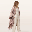 Edinburgh Lambswool Long Tartan Cape - Thomson Pale Pink - Heritage Of Scotland -