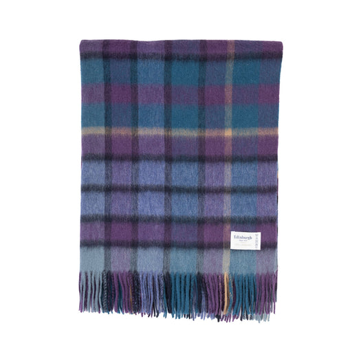 Edinburgh Lambswool Stole Artillery Check Navy - Heritage Of Scotland - ARTILLERY CHECK NAVY