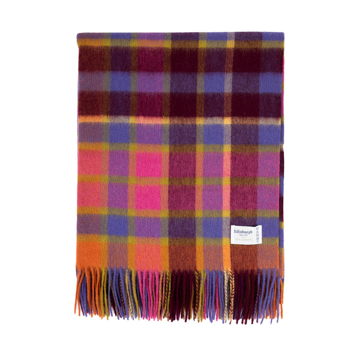 Edinburgh Lambswool Stole Artillery Check Orange - Heritage Of Scotland - ARTILLERY CHECK ORANGE