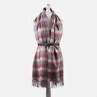 Edinburgh Lambswool Stole - Heritage Of Scotland - BIG CHECK 27587 MUTED WHITE/PINK