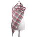 Edinburgh Lambswool Stole - Heritage Of Scotland - BIG CHECK 27587 MUTED WHITE/PINK