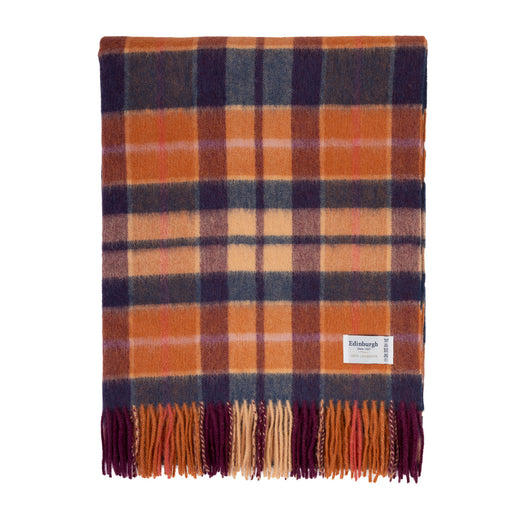 Edinburgh Lambswool Stole Cragg Check Ginger - Heritage Of Scotland - CRAGG CHECK GINGER