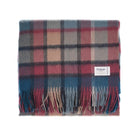 Edinburgh Lambswool Tartan Stole - Soft Luxury Check Wrap with Fringe - Artillery Check Ashley Blue and Pink - Heritage Of Scotland -