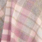 Edinburgh Lambswool Tartan Stole - Soft Luxury Check Wrap with Fringe - Artillery Check Light Pink - Heritage Of Scotland -