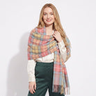 Edinburgh Lambswool Tartan Stole - Soft Luxury Check Wrap with Fringe - Buchanan Ancient - Heritage Of Scotland -