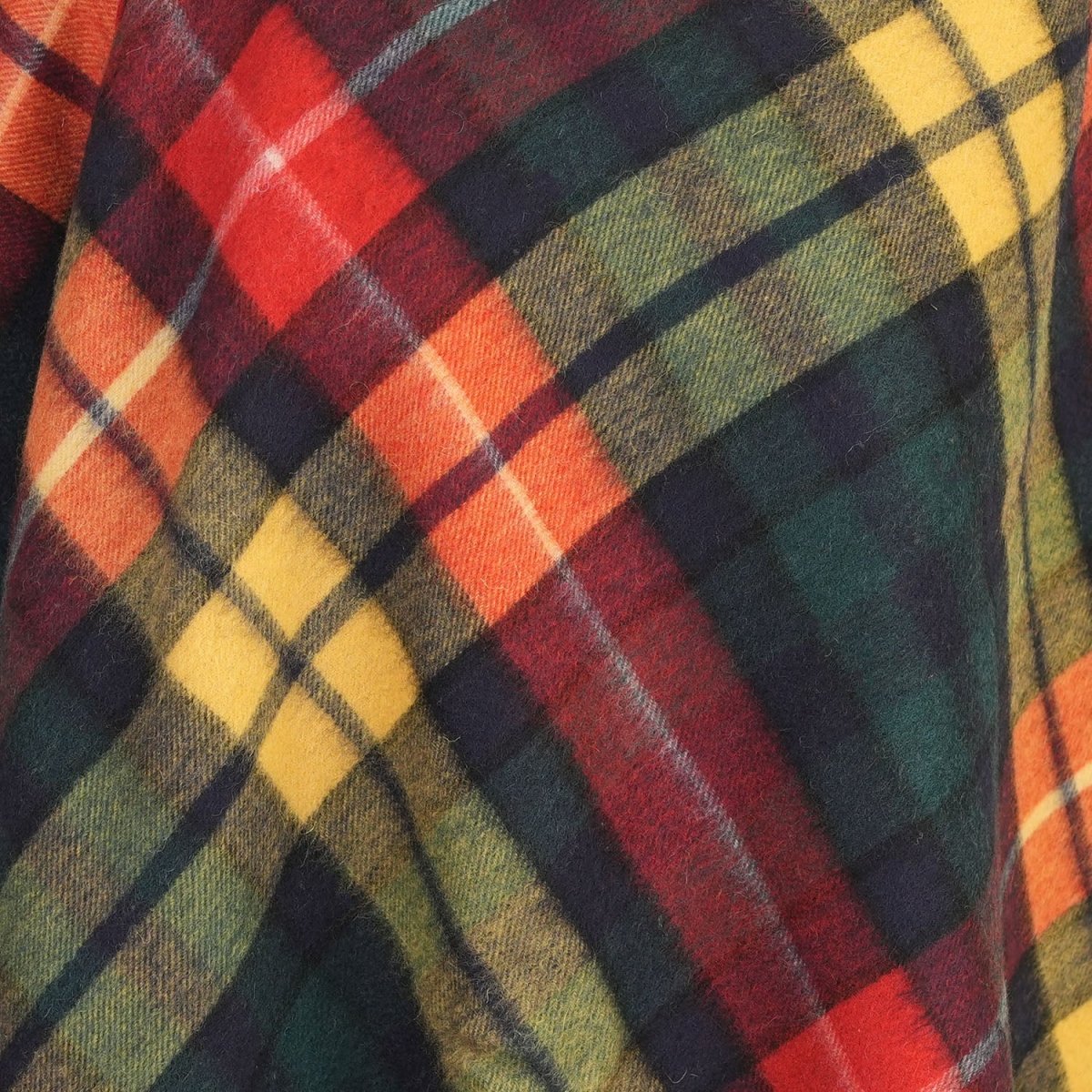 Edinburgh Lambswool Tartan Stole - Soft Luxury Check Wrap with Fringe - Buchanan Modern - Heritage Of Scotland -