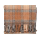 Edinburgh Lambswool Tartan Stole - Soft Luxury Check Wrap with Fringe - Buchanan Natural - Heritage Of Scotland -