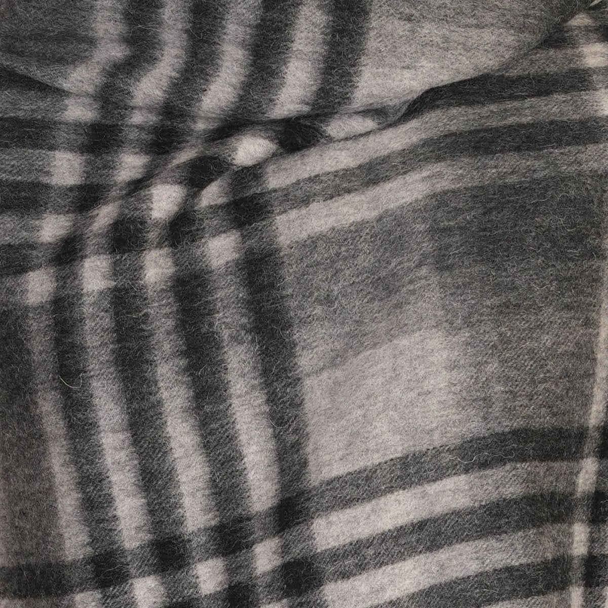 Edinburgh Lambswool Tartan Stole - Soft Luxury Check Wrap with Fringe - Chequer Tartan Dark Grey - Heritage Of Scotland -