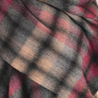 Edinburgh Lambswool Tartan Stole - Soft Luxury Check Wrap with Fringe - Dress Black - Heritage Of Scotland -