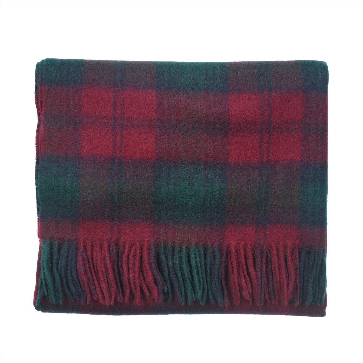 Edinburgh Lambswool Tartan Stole - Soft Luxury Check Wrap with Fringe - Lindsay - Heritage Of Scotland -