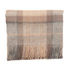 Edinburgh Lambswool Tartan Stole - Soft Luxury Check Wrap with Fringe - Mackellar Natural - Heritage Of Scotland -