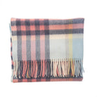 Edinburgh Lambswool Tartan Stole – Soft Luxury Check Wrap with Fringe - Pastel Pink - Heritage Of Scotland -