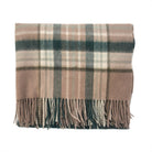 Edinburgh Lambswool Tartan Stole - Soft Luxury Check Wrap with Fringe - Royal Stewart Vintage Pink - Heritage Of Scotland -