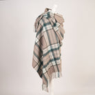 Edinburgh Lambswool Tartan Stole - Soft Luxury Check Wrap with Fringe - Royal Stewart Vintage Pink - Heritage Of Scotland -