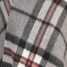 Edinburgh Lambswool Tartan Stole - Soft Luxury Check Wrap with Fringe - Thomson Grey - Heritage Of Scotland -