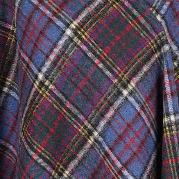Edinburgh Long Lambswool Tartan Cape – Premium Plaid Wrap - Anderson - Heritage Of Scotland -