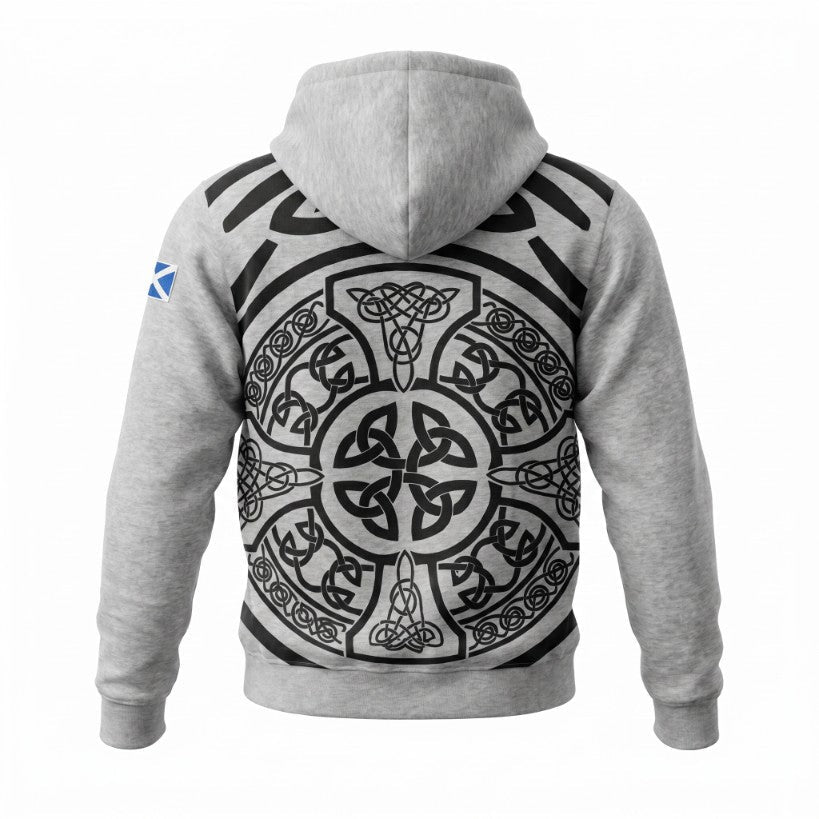 Edinburgh Scotland Celtic Knot Hoodie – Grey | Heritage Inspired Hooded Sweatshirt - Heritage Of Scotland - S