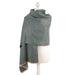 Elegant Tree Motif Soft Weave Scarf Stole - Heritage Of Scotland - SAGE GREEN/ GREY