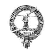 Elliot Clan Badge, Kilt Pin, Lapel Pin, Cufflinks, Keyring/Key Fob & Gift Set — Fine Pewter by Art Pewter — Made in Scotland (Shiny Finish) - Heritage Of Scotland - Badge
