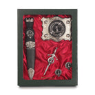 Elliot Clan Badge, Kilt Pin, Lapel Pin, Cufflinks, Keyring/Key Fob & Gift Set — Fine Pewter by Art Pewter — Made in Scotland (Shiny Finish) - Heritage Of Scotland - Gift Set