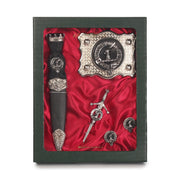 Elliot Clan Badge, Kilt Pin, Lapel Pin, Cufflinks, Keyring/Key Fob & Gift Set — Fine Pewter by Art Pewter — Made in Scotland (Shiny Finish) - Heritage Of Scotland - Gift Set