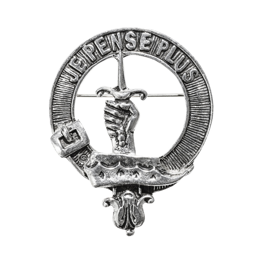 Erskine Clan Badge, Kilt Pin, Lapel Pin, Cufflinks, Keyring/Key Fob & Gift Set — Fine Pewter by Art Pewter — Made in Scotland (Shiny Finish) - Heritage Of Scotland - Badge