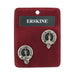 Erskine Clan Badge, Kilt Pin, Lapel Pin, Cufflinks, Keyring/Key Fob & Gift Set — Fine Pewter by Art Pewter — Made in Scotland (Shiny Finish) - Heritage Of Scotland - Cufflinks