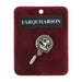 Farquharson Clan Badge, Kilt Pin, Lapel Pin, Cufflinks, Keyring/Key Fob & Gift Set — Fine Pewter by Art Pewter — Made in Scotland (Shiny Finish) - Heritage Of Scotland - Lapel Pin