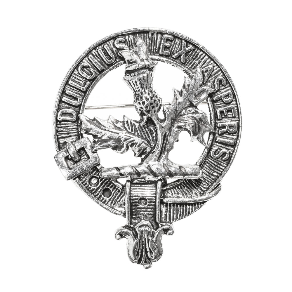 Ferguson Clan Badge, Kilt Pin, Lapel Pin, Cufflinks, Keyring/Key Fob & Gift Set — Fine Pewter by Art Pewter — Made in Scotland (Shiny Finish) - Heritage Of Scotland - Badge