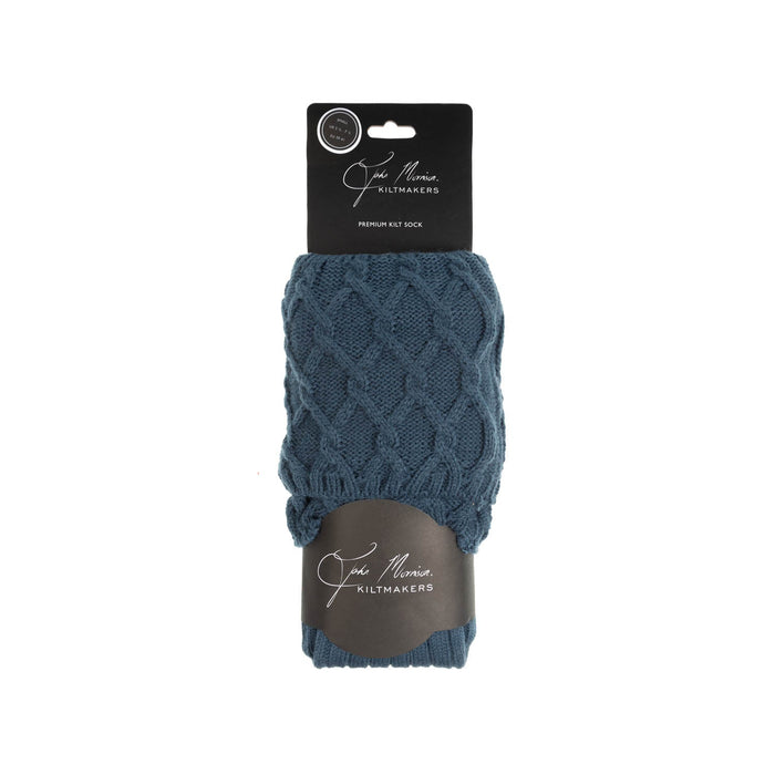 Finlay Kilt Hose – John Morrison Premium Scot Kiltmarker Socks - ANCIENT BLUE - Heritage Of Scotland - S