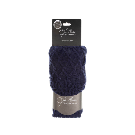 Finlay Kilt Hose – John Morrison Premium Scot Kiltmarker Socks - NAVY - Heritage Of Scotland - S